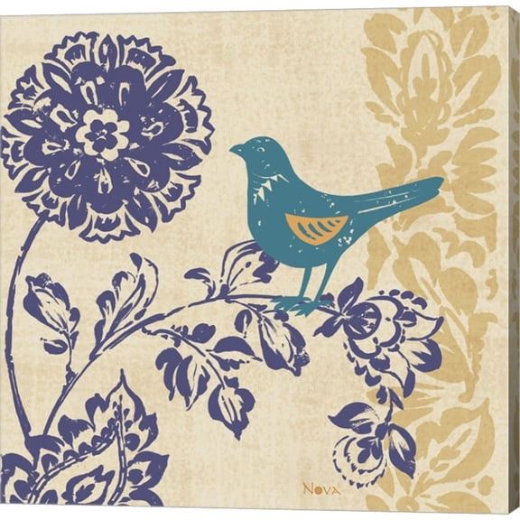 Metaverse Pamela Gladding 'Blue Indigo Bird II' Canvas Art