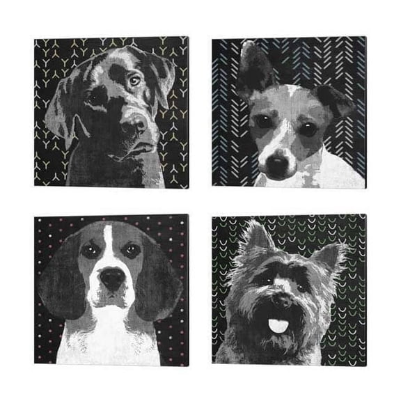 Metaverse Posters International Studio 'Beagle, Yorkie, Jack & Lab' Canvas Art (Set of 4)