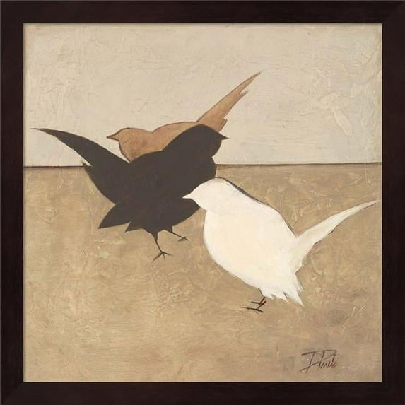 Metaverse R870406-0120000-AEAAAADAN4 13.25 x 13.25 in. Birdies I Framed Wall Art by Patricia Pinto