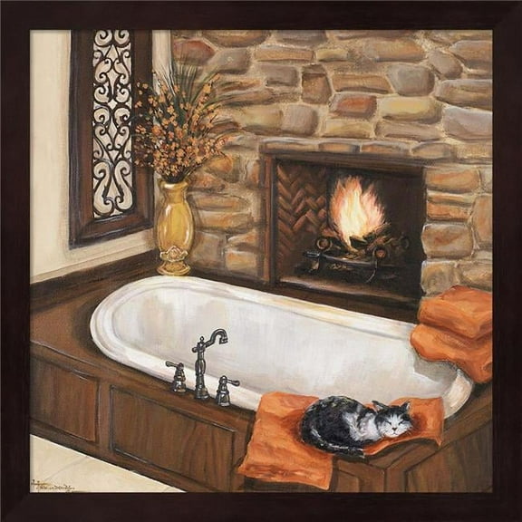 Metaverse R870466-0120000-AEAAAADAN4 13.25 x 13.25 in. Fireplace Escape I Framed Wall Art by Hakimipour - Ritter