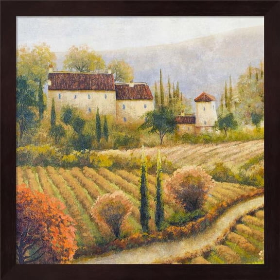 Metaverse R870633-0120000-AEAAAADAN4 13.25 x 13.25 in. Tuscany Vineyard I Framed Wall Art by Michael Marcon