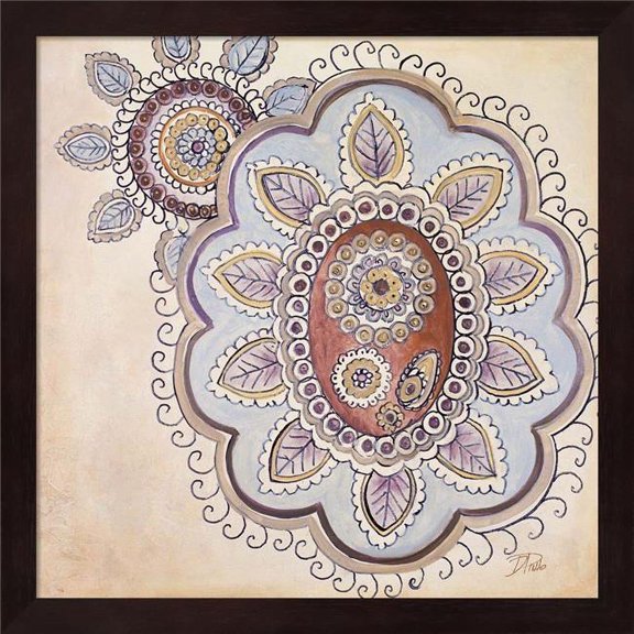 Metaverse R870692-0120000-AEAAAADAN4 13.25 x 13.25 in. Lavender Textiles II Framed Wall Art by Patricia Pinto