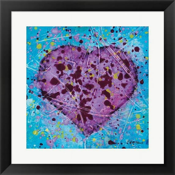 Metaverse R877158-0140000-AMAEAGOEDM 19.5 x 19.5 in. Emotions Scenes Purple Heart Framed Wall Art by Britt Hallowell
