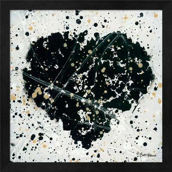 Metaverse R877159-0120000-AEAAAAEAN4 13.25 x 13.25 in. Emotions Scenes Black Heart Framed Wall Art by Britt Hallowell