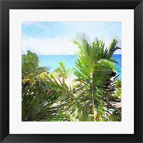 Metaverse R910783-0140000-AMAEAGOEDM 19.5 x 19.5 in. Watercolor Vero Beach Framed Wall Art by Nola James