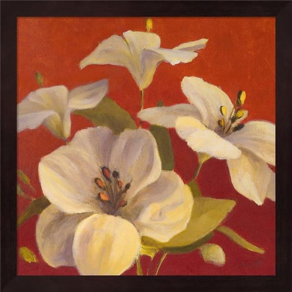Metaverse R910827-0120000-AEAAAADAN4 13.25 x 13.25 in. Fireside Flowers II Framed Wall Art by Lanie Loreth