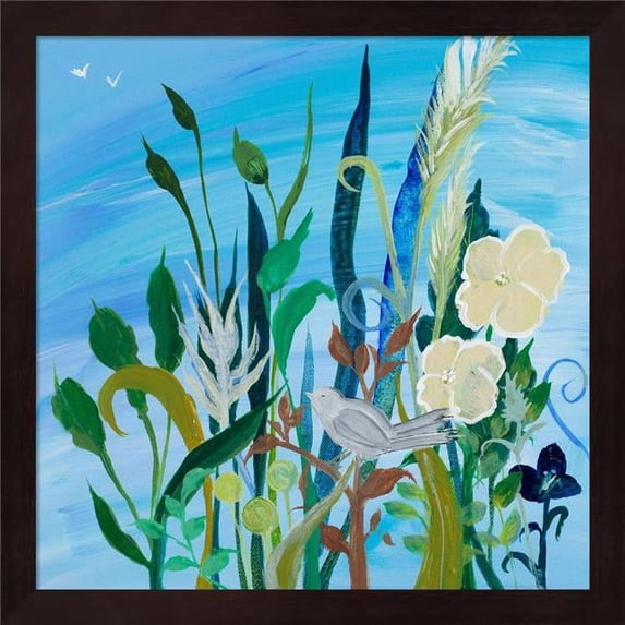 Metaverse R910972-0120000-AEAAAADAN4 13.25 x 13.25 in. Awaiting Song I Framed Wall Art by Robin Maria