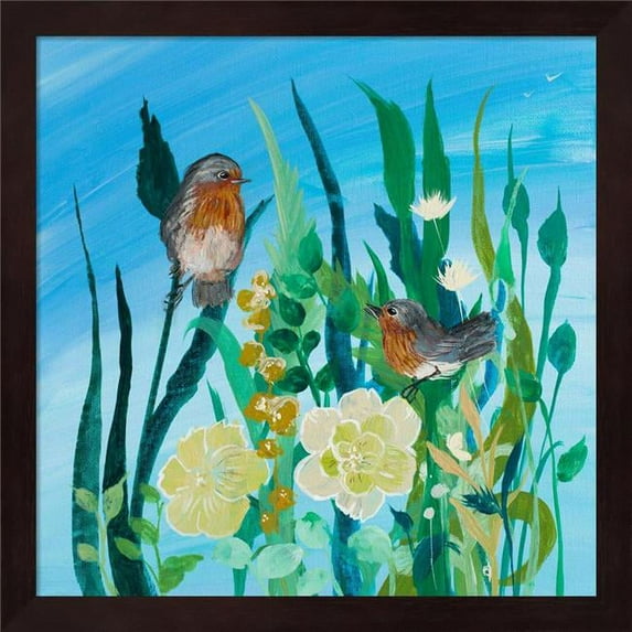 Metaverse R910973-0120000-AEAAAADAN4 13.25 x 13.25 in. Awaiting Song II Framed Wall Art by Robin Maria