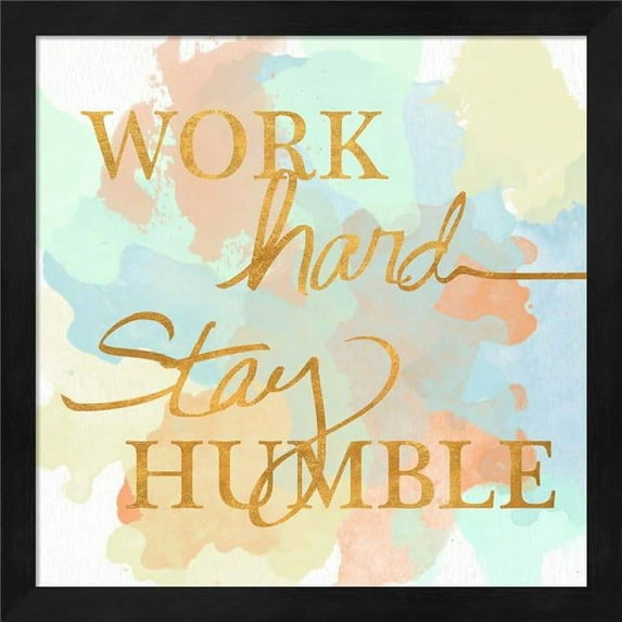 Metaverse R911267-0120000-AEAAAAEAN4 13.25 x 13.25 in. Dream Big & Work Hard Watercolor II Framed Wall Art by SD Graphics Studio