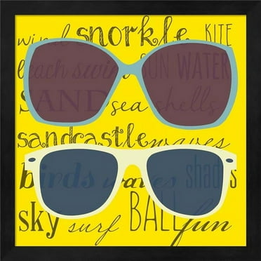 Metaverse R911280-0120000-AEAAAAEAN4 13.25 x 13.25 in. Coastal Shades II Framed Wall Art by SD Graphics Studio