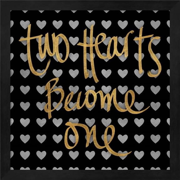 Metaverse R911314-0120000-AEAAAAEAN4 13.25 x 13.25 in. Two Hearts Become One Pattern Framed Wall Art by SD Graphics Studio