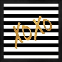 Metaverse R911316-0120000-AEAAAAEAN4 13.25 x 13.25 in. Valentines Stripes III Framed Wall Art by SD Graphics Studio