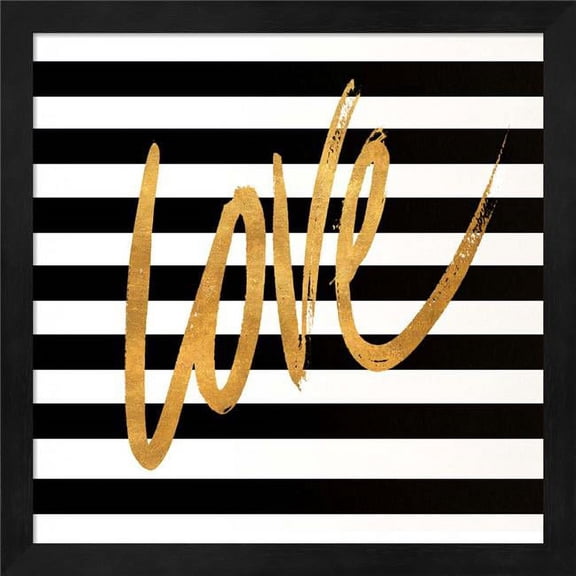 Metaverse R911317-0120000-AEAAAAEAN4 13.25 x 13.25 in. Valentines Stripes IV Framed Wall Art by SD Graphics Studio