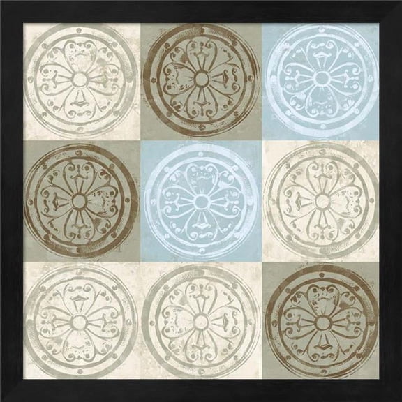 Metaverse R947815-0120000-AEAAAAEAN4 13.25 x 13.25 in. Blue Squared I Framed Wall Art by Alonzo Saunders