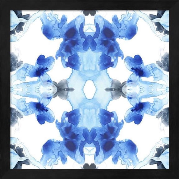 Metaverse R947875-0120000-AEAAAAEAN4 13.25 x 13.25 in. Blue Kaleidoscope III Framed Wall Art by June Erica Vess