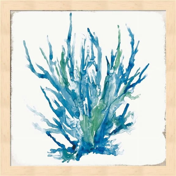 Metaverse R949188-0120000-AEAAAACAN4 13.25 x 13.25 in. Blue Coral I Framed Wall Art by Aimee Wilson