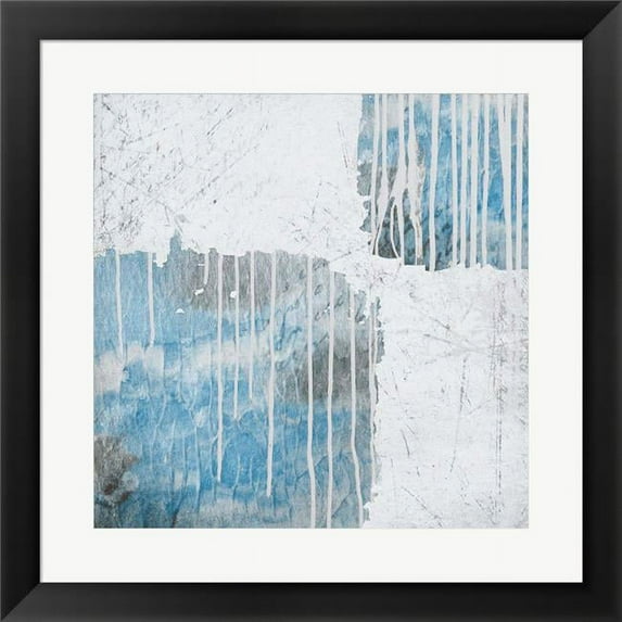 Metaverse R949594-0140000-AMAEAGOEDM 19.5 x 19.5 in. Blue Drips Framed Wall Art by PI Galerie