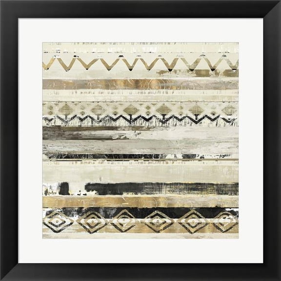 Metaverse R950018-0140000-AMAEAGOEDM 19.5 x 19.5 in. African Patchwork II Framed Wall Art by Tom Reeves
