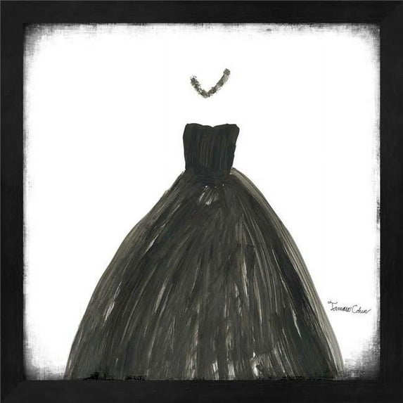 Metaverse R950169-0120000-AEAAAAEAN4 13.25 x 13.25 in. Black Dress III Framed Wall Art by Tamara Cohen