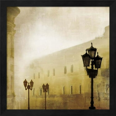 Metaverse R950704-0120000-AEAAAAEAN4 13.25 x 13.25 in. Fog Town I Framed Wall Art by James McMaster