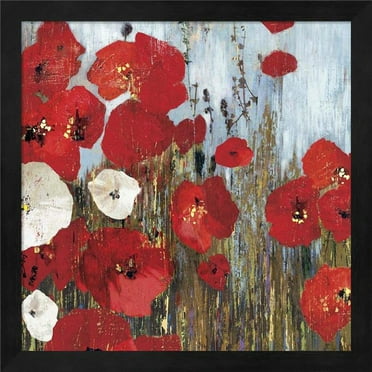 Metaverse R950906-0120000-AEAAAAEAN4 13.25 x 13.25 in. Passion Poppies I Framed Wall Art by Posters International Studio