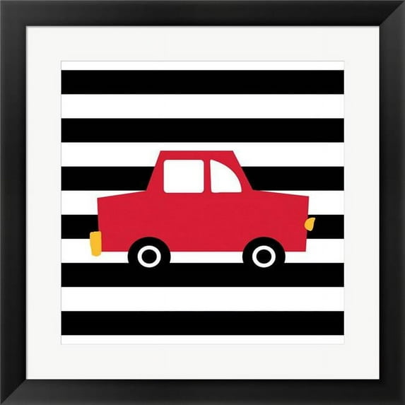 Red Car by Linda Woods, Framed Wall Art, 19.5W x 19.5H