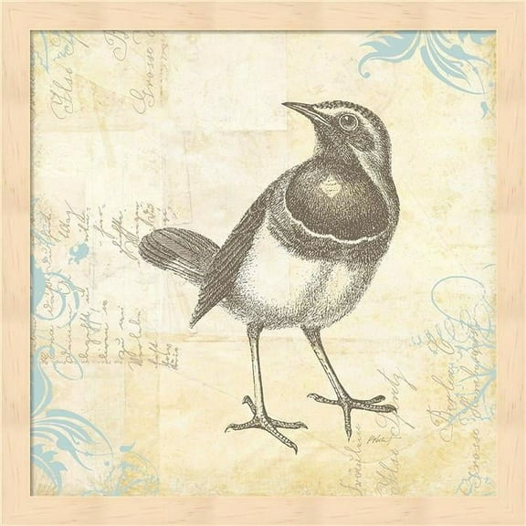 Metaverse R958407-0120000-AEAAAACAN4 13.25 x 13.25 in. Engraved Birds II Framed Wall Art by Katie Pertiet