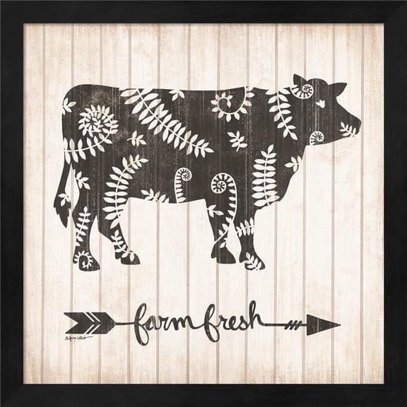 Metaverse Annie Lapoint 'Farm Fresh Cow' Framed Art