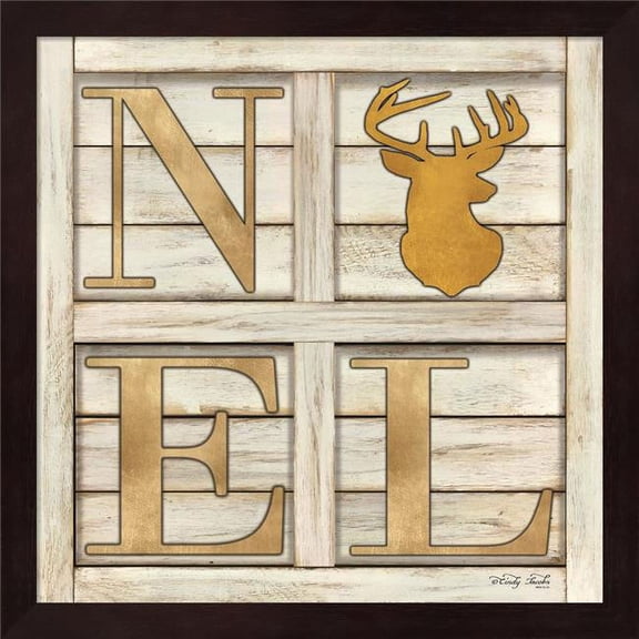 Metaverse R958842-0120000-AEAAAADAN4 13.25 x 13.25 in. Noel Deer Framed Wall Art by Cindy Jacobs