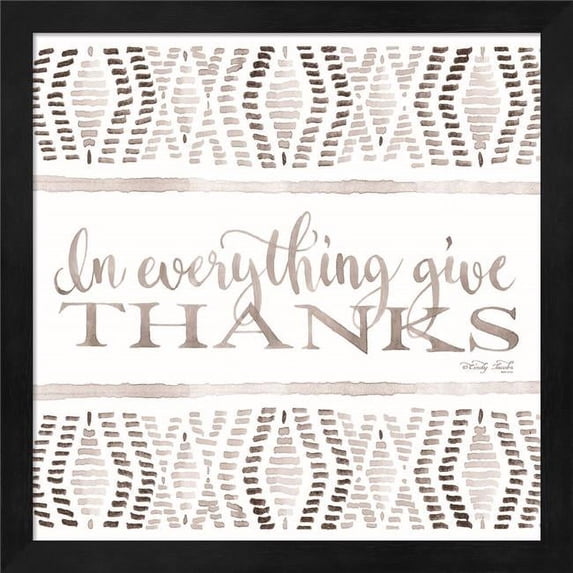Metaverse R958847-0120000-AEAAAAEAN4 13.25 x 13.25 in. In Everything Give Thanks Framed Wall Art by Cindy Jacobs