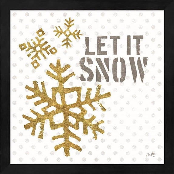 Metaverse R959074-0120000-AEAAAAEAN4 13.25 x 13.25 in. Let It Snow Framed Wall Art by Misty Michelle