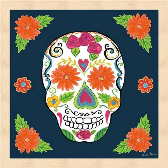 Metaverse R959340-0120000-AEAAAACAN4 13.25 x 13.25 in. Day of the Dead I Framed Wall Art by Farida Zaman