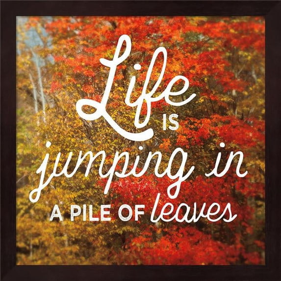 Metaverse R962598-0120000-AEAAAADAN4 13.25 x 13.25 in. Life is for Jumping Framed Wall Art by Sue Schlabach