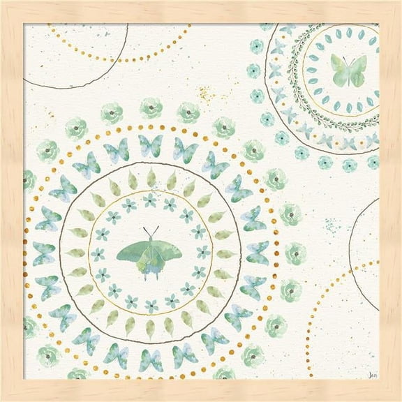 Metaverse R962929-0120000-AEAAAACAN4 13.25 x 13.25 in. Flutterby Blooms VIII Framed Wall Art by Jess Aiken