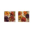 thumbnail image 1 of Metaverse Silvia Vassileva 'Fiery Dahlias' Canvas Art (Set of 2), 1 of 4