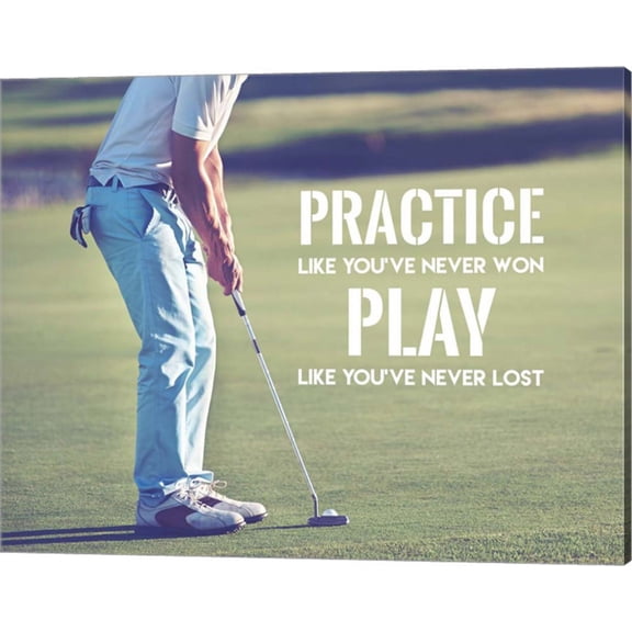 Metaverse Sports Mania 'Practice Like You've Never Won - Golf Man' Canvas Art