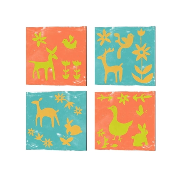 Metaverse Studio W 'Otomi Tile' Canvas Art (Set of 4)