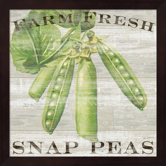 Metaverse Sue Schlabach 'Farm Fresh Peas' Framed Art