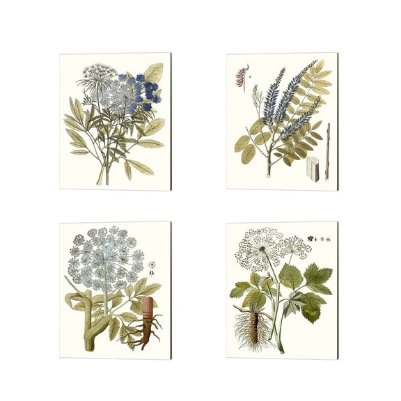 Metaverse Unknown 'Lacy Leaves' Canvas Art (Set of 4)