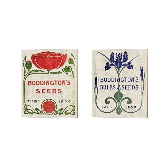 Metaverse Vision Studio 'Flower Seed Packs' Canvas Art (Set of 2)