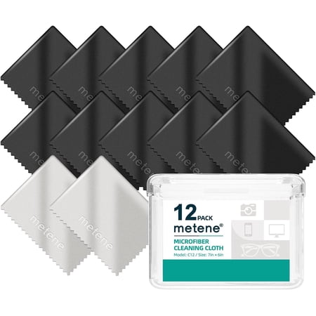 Metene 12 Pack Glasses Cloth for Eyeglasses, Phone Screens, Camera Lens