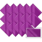 Metene 15 Pack Glasses Cloth, Microfiber Cleaning Cloths (6"x7") Glasses Cleaning Cloth  (Purple)