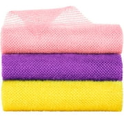 Metene 3 Pcs Nylon African Net Sponge, Exfoliating Washcloth, Long Net Body Scrubber for Adult and Kid