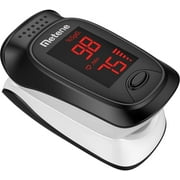 Metene Pulse Oximeter Fingertip, Finger Oxygen Monitor & Pulse Rate Monitor with Sound Reminder Function, 2 Batteries and Lanyard Include
