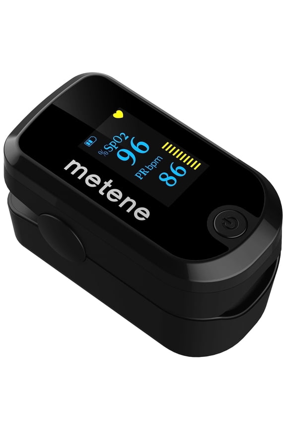 Pulse Oximeter Fingertip with Batteries & Lanyard, OLED Blood Oxygen Saturation Monitor, 20E