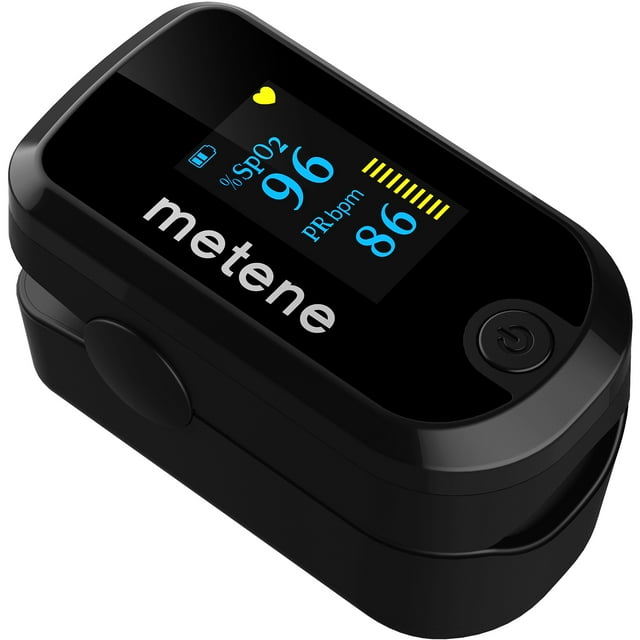 Metene Pulse Oximeter Fingertip with Batteries and Lanyard, OLED Blood Oxygen Saturation Monitor, 20E