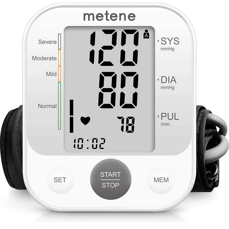 Metene Blood Pressure Monitor Upper Arm BP Cuff Machine, Automatic High Blood PR