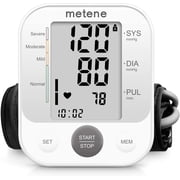 Metene Upper Arm Blood Pressure Monitor with Speaker, 2 Users, 240 Recordings, Large Cuff, Large Display Screen
