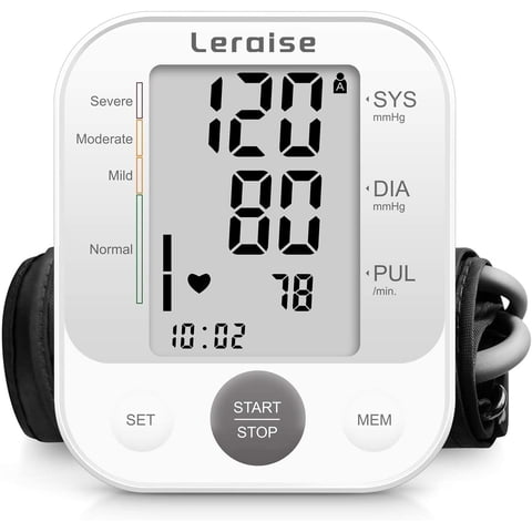 Upper Arm Blood Pressure Monitor with Speaker, 2 Users, 240 Recordings, Large Cuff, Large Display Screen