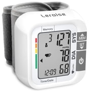 Wrist Blood Pressure Monitor for Home Use, Large LCD Display, 99 x 2 Sets Memory, 1 Carrying Case